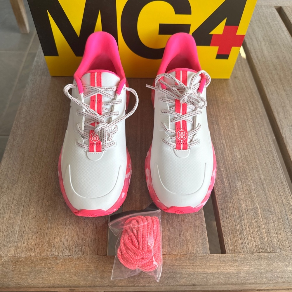 G/FORE GFORE MG4+ Perforated Golf Shoe Sneaker Ladies Sz 7 Knockout Pink Camo - Picture 3 of 7